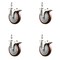 Service Caster 5 Inch 316SS Maroon Polyurethane Swivel 12mm Stem Caster Set Lock Brake SCC SS316TSTTL20S514-PPUB-MRN-M1215-4 - alternate 4